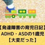 【発達障害の育児日記】ADHD・ASDの1歳児【大変だった】